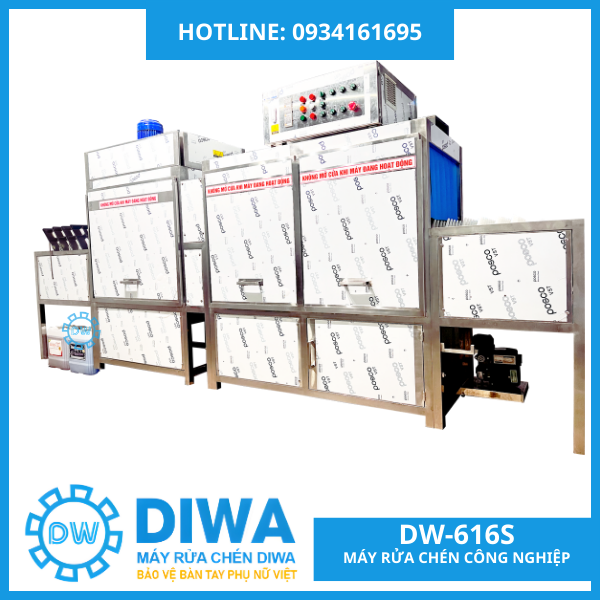 MÁY RỬA CHÉN BÁT, KHAY BĂNG CHUYỀN DW-616S