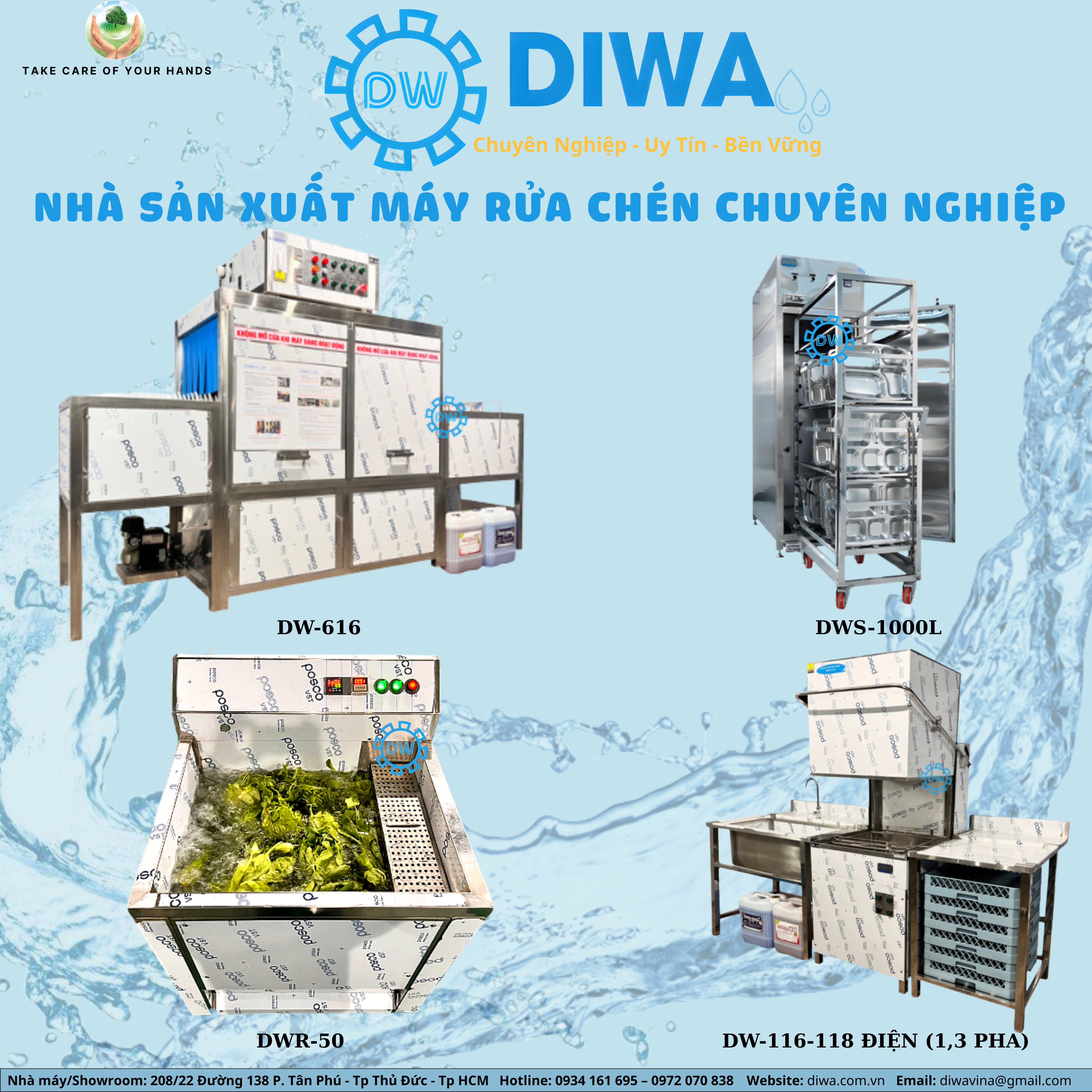 Công Nghệ Tuần Hoàn Nước & Nhiệt Trong Thiết Bị Rửa DIWA – Giải Pháp Xanh Giúp Tiết Kiệm Năng Lượng Cho Bếp Ăn Công Nghiệp
