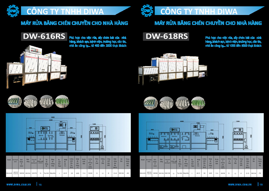 catalogue-may-rua-chen-nha-hang-diwa-dw616rs-dw618rs