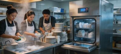 Tính toán chi phí & hoàn vốn khi mua máy rửa chén công nghiệp 2026